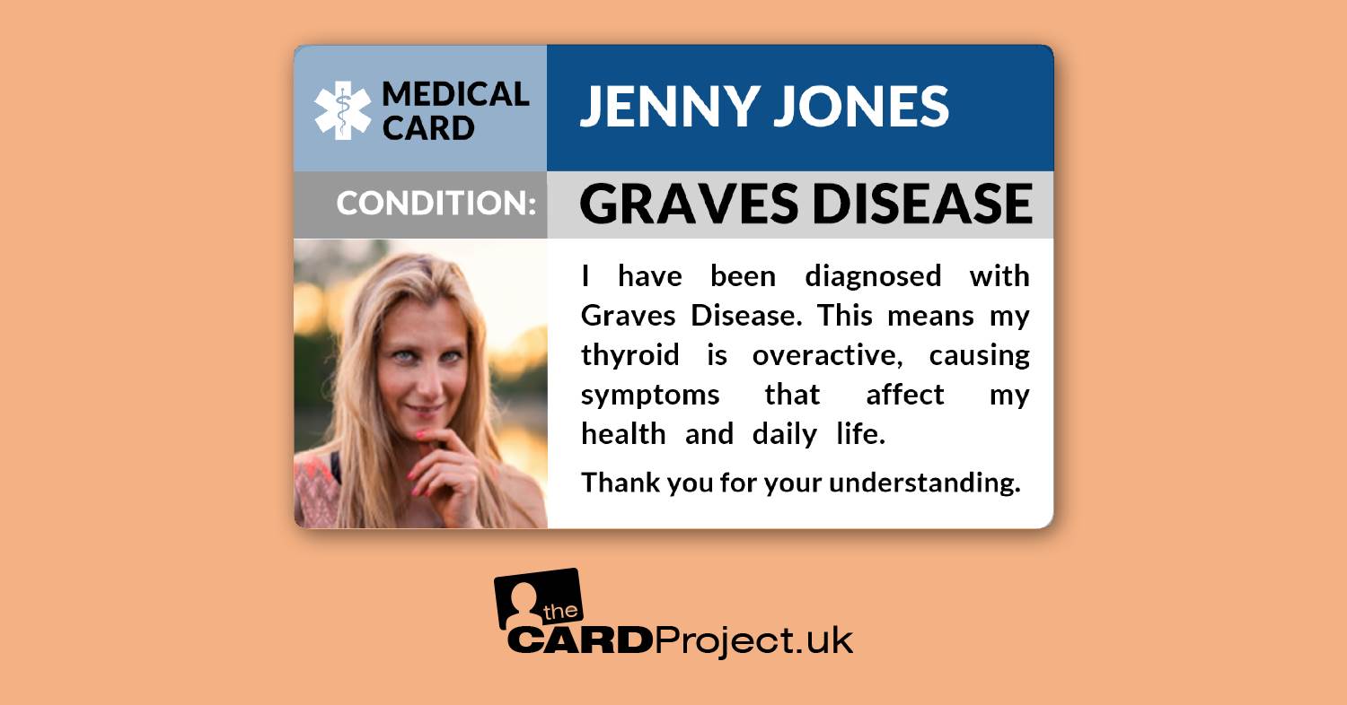 Graves Disease Medical Photo ID Card (FRONT)